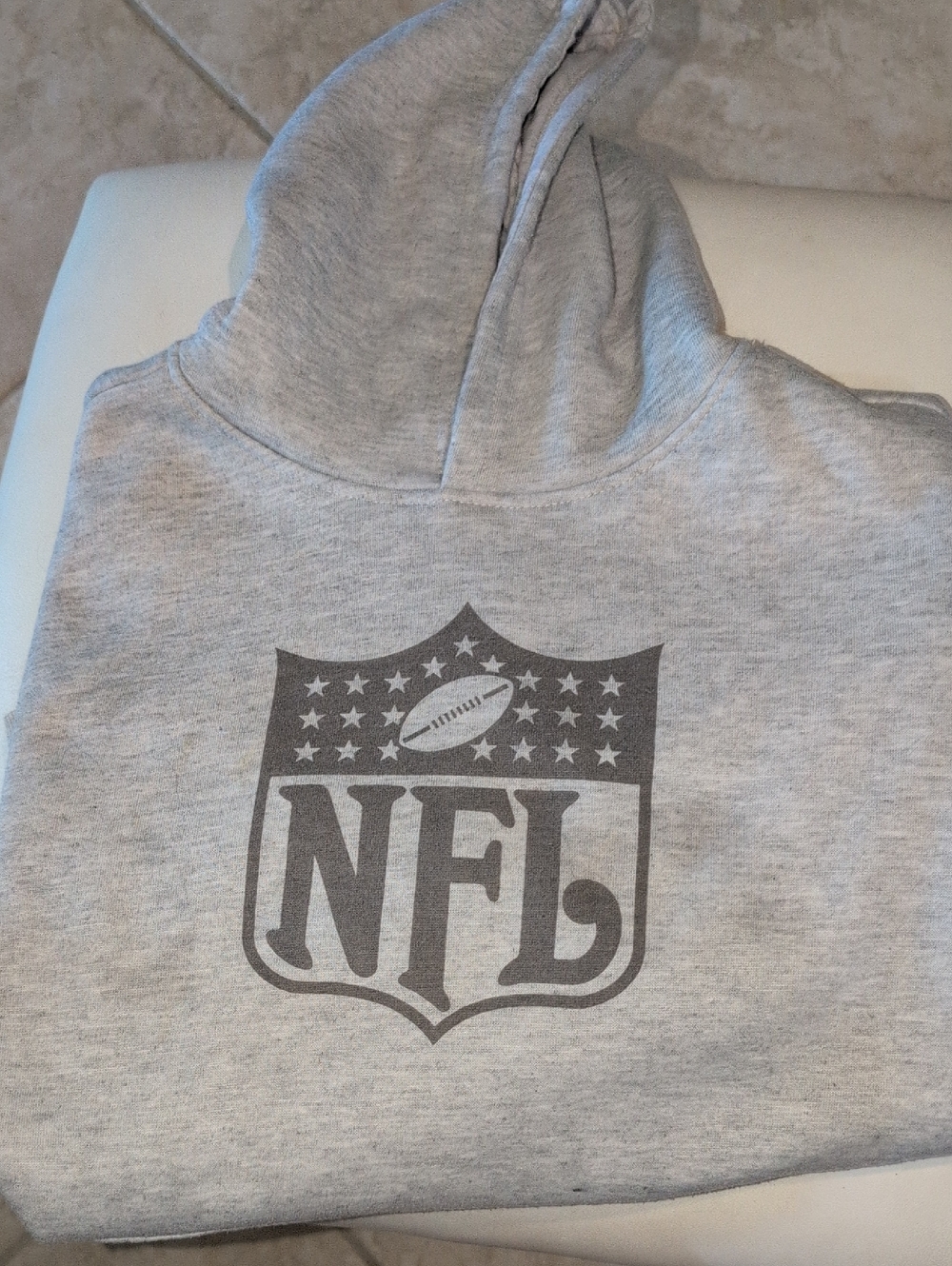 NFL Light Gray Hoodie with Shield Tag